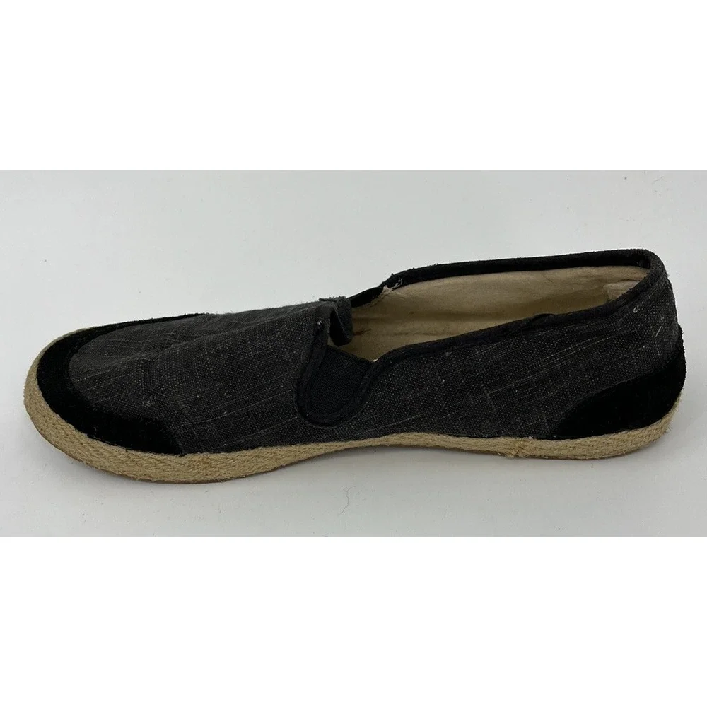 Ugg Delizah Espadrille Women's Size 9.5 40.5 Black Canvas Slip On Flats